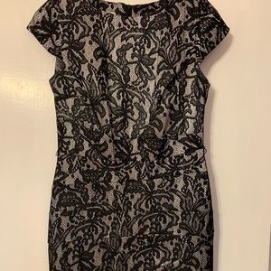 Mid Length Black Lace Dress